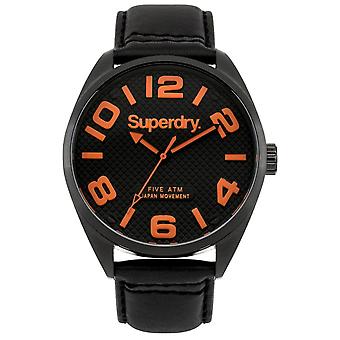 Superdry Military Quartz Analog Man Watch with SYG192BRA Cowskin Bracelet