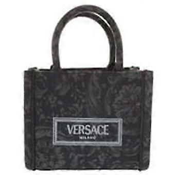 Versace Women'S 'Extra Small Athena' Shopping Bag Black