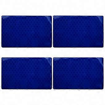 4Pcs Self Adhesive Reflective Tape Stickers 169 Blue for Cars, Bicycles, Clothing & Bags Night Visibility