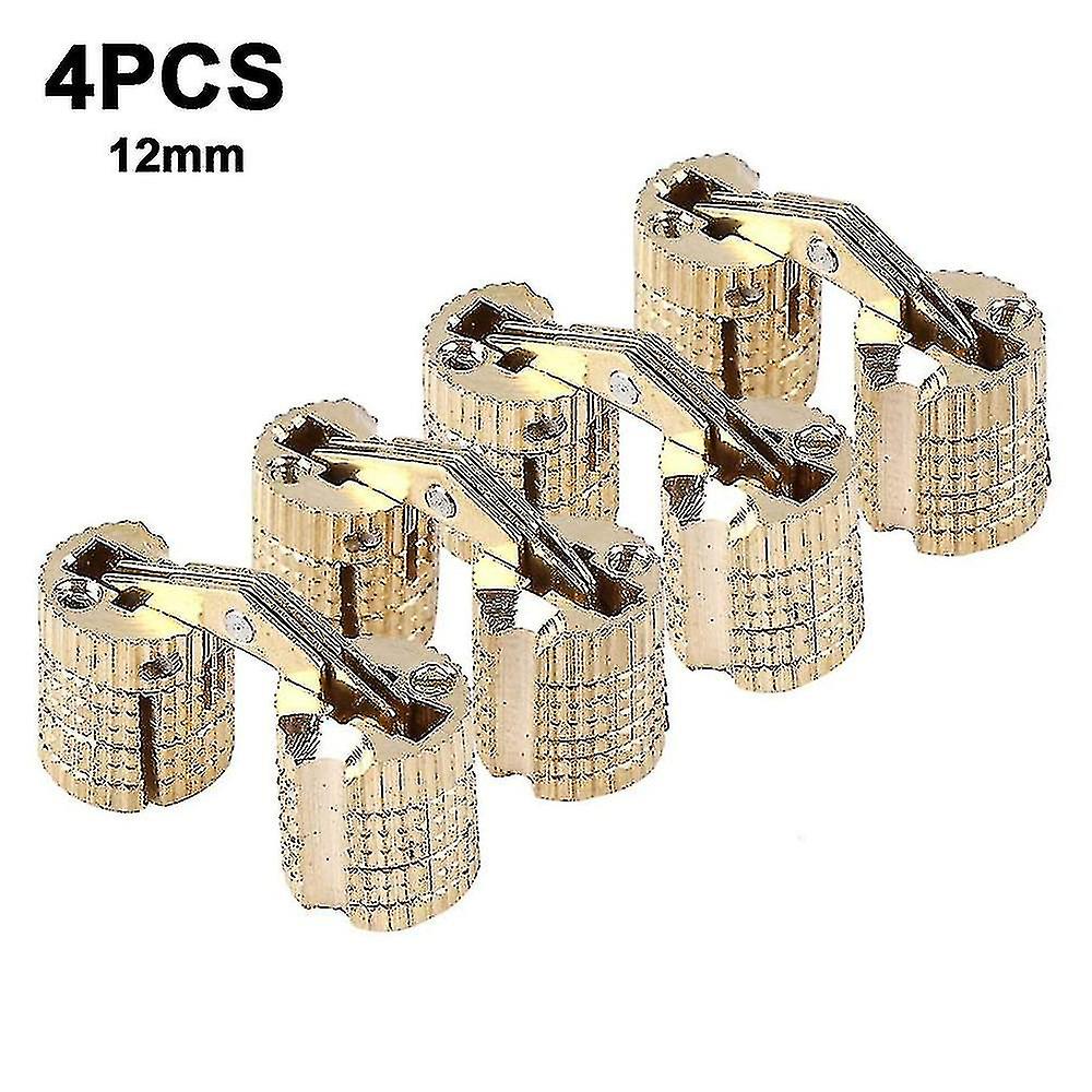 4 Pack Hidden Brass Barrel Hinges Cylindrical Invisible