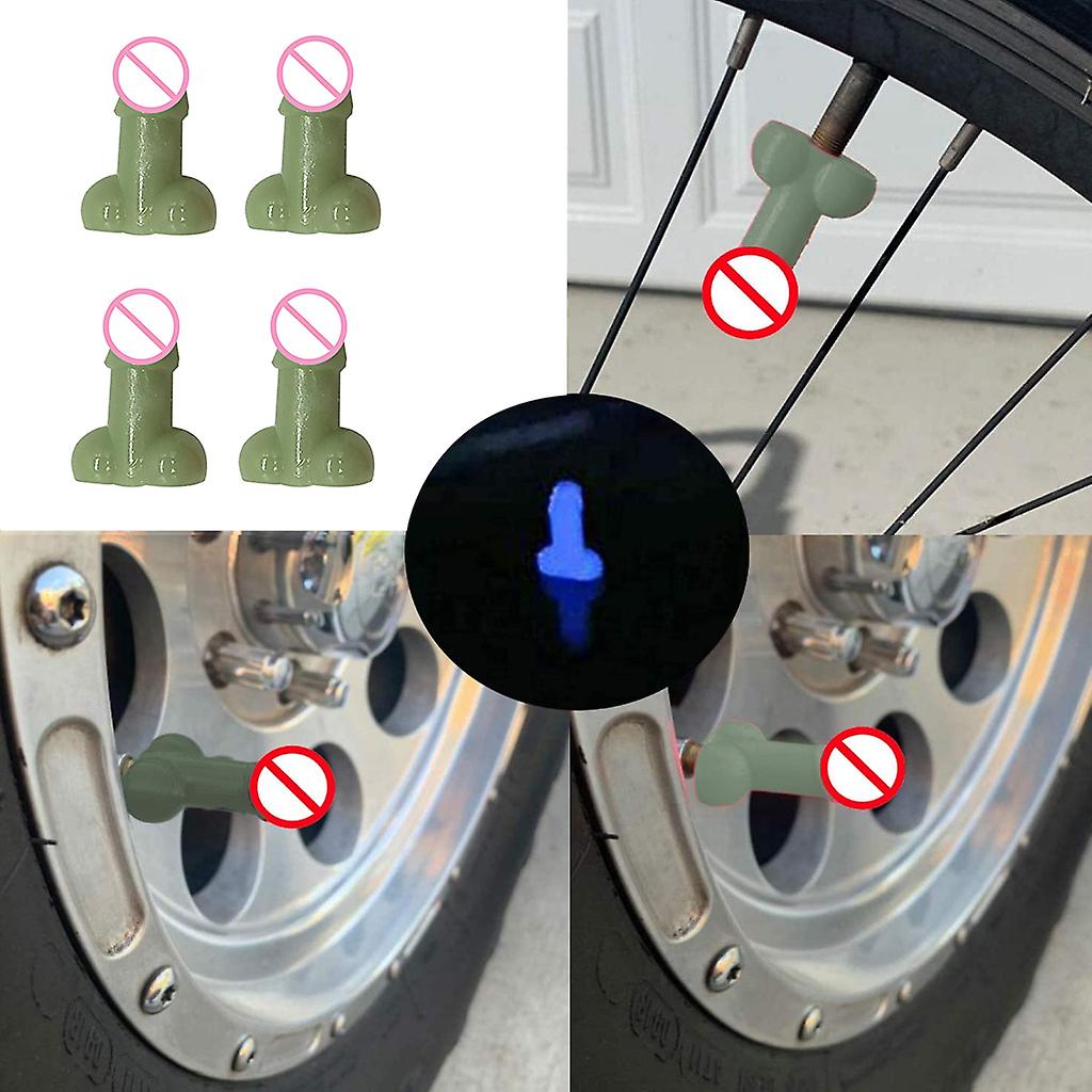 Anti-rust bildekk ventil-hetter hjulstamme lufthette lufttette fluorescensdeksler