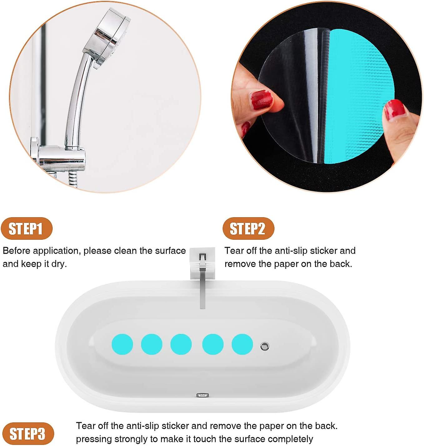 Non-slip Bathtub Stickers, 24 Pcs Safety Bathroom Tubs Showers Treads ...