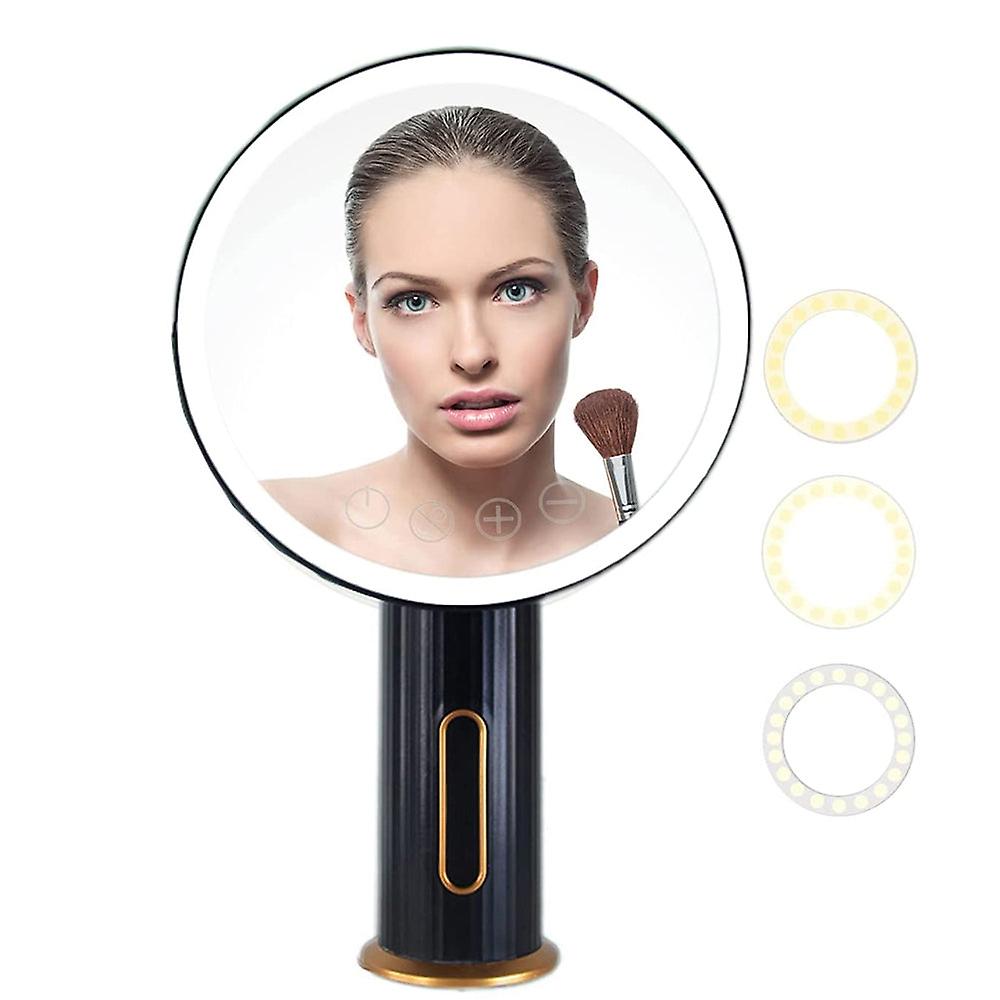Led Daylight Makeup Mirror 3 Color Dimmable Lighting Modes High-definition Cosmetic Mirror Touch Screen Switch Cosmetic Mirror