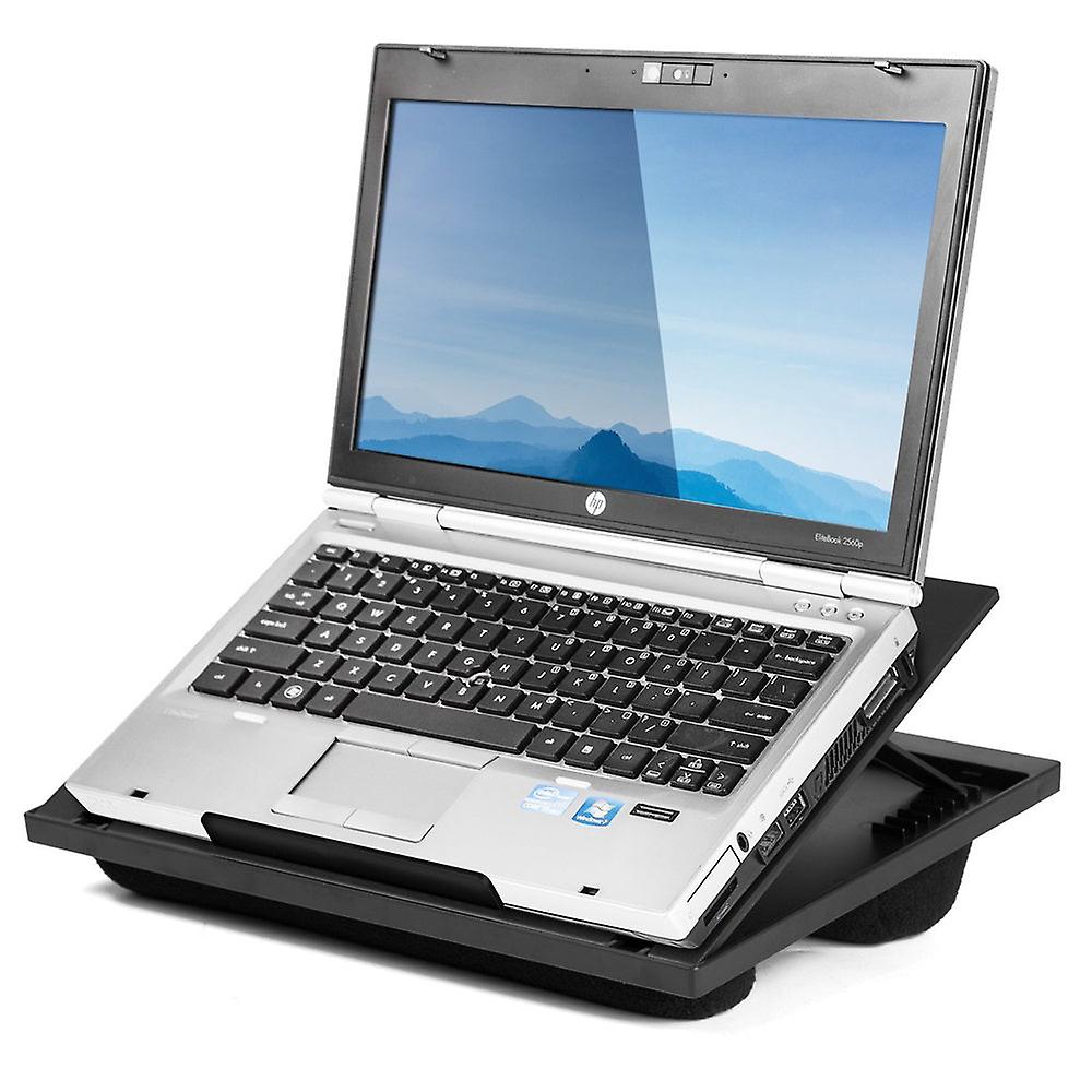 Bed Sofa Laptop Stand 7 Angles Adjustable Dual Microbead Bolster Cushions Multifunction Notebook Lapdesk Tablet Tray