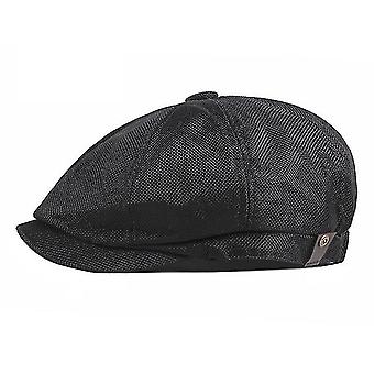 YUEZHAN Barett Baskenmütze Unisex - Karierte Baumwolle Newsboy Cap