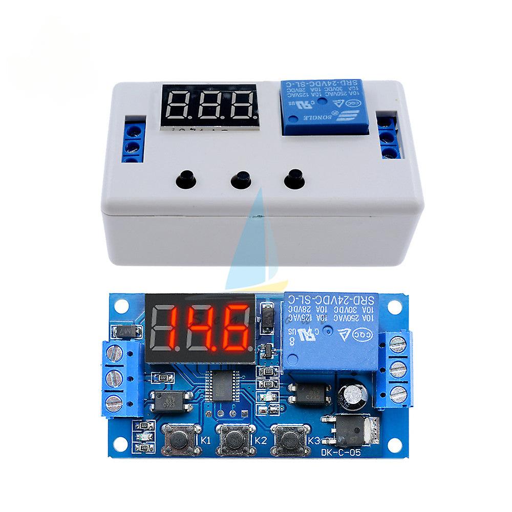 Dc 12v 24v Led Digital Time Delay Relay Module Board Timing Control Programmable Timer Switch Trigger Cycle Module With Case