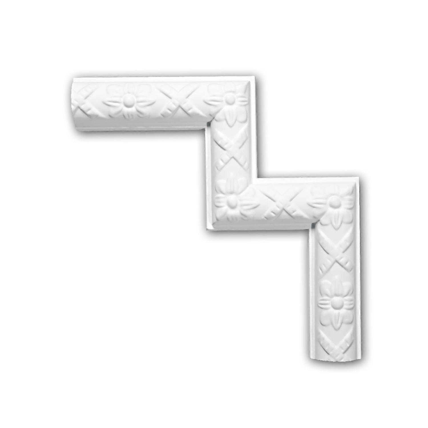 e-Delux GmbH 1 x Élément de coin 152328 Profhome blanc Mousse de polyuréthane rigide prétraité léger, solide, indéformable