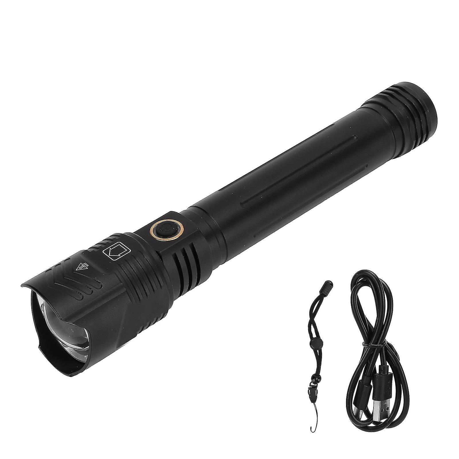 Xhp70 Powerful Led Flashlight Telescopic Zoom Torch Type C Rechargeable Ipx4 Waterproof Flashlight