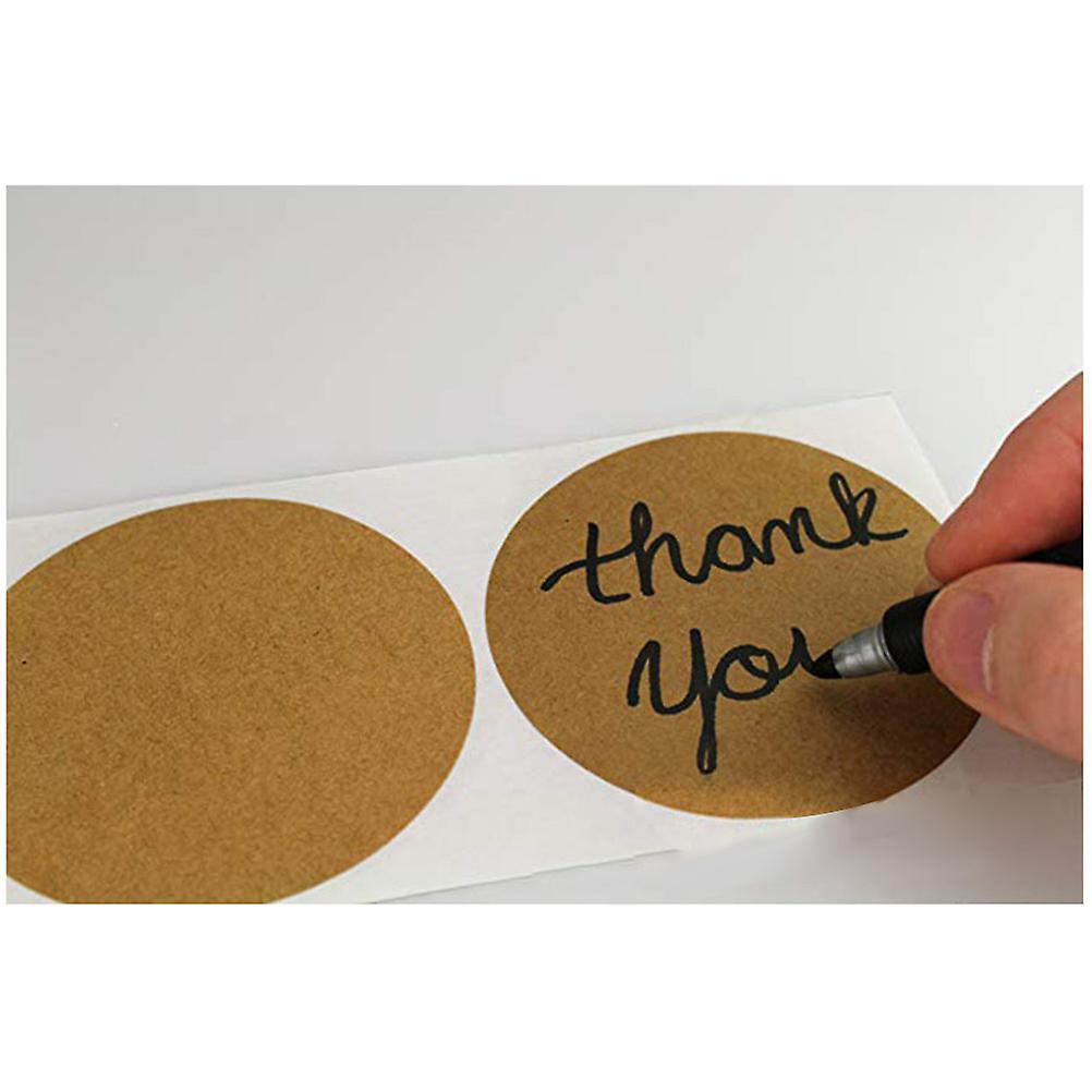 500Pcs Kraft Paper Round Self Adhesive Labels 14.0cm Baking