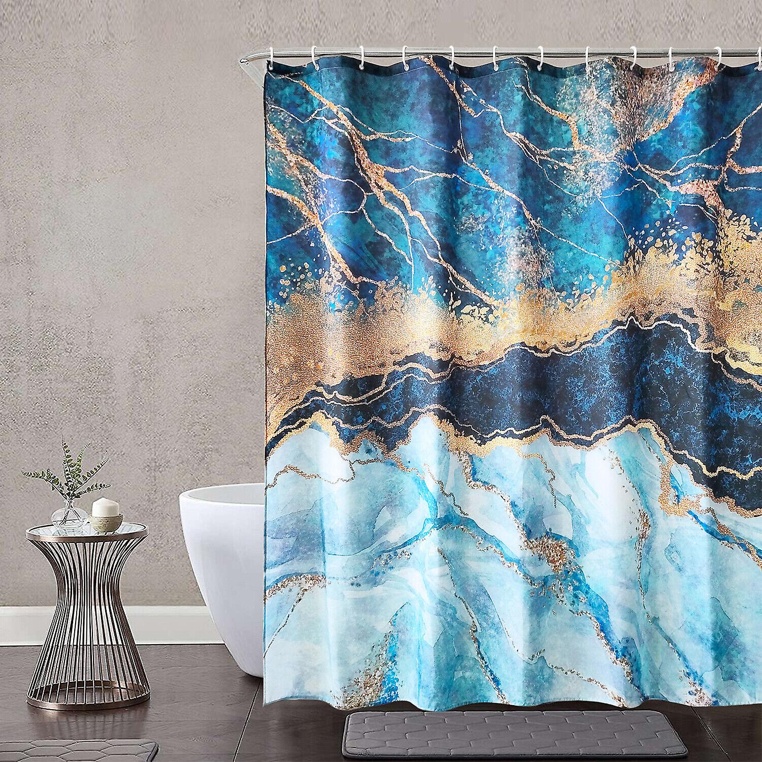 Waterproof Shower Curtain With 12 Hook