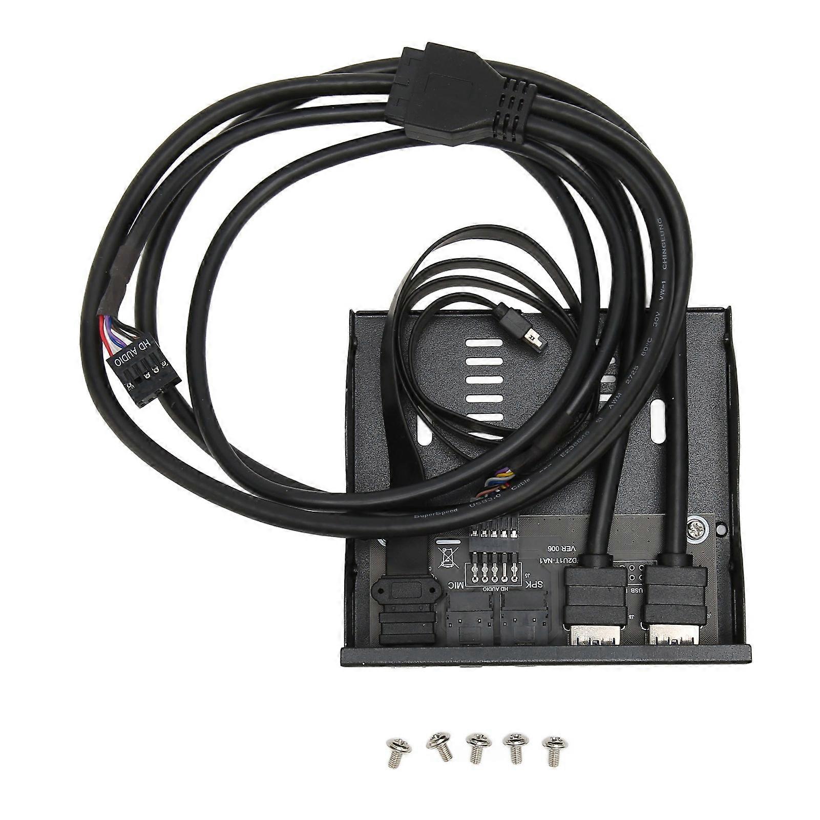 Frontpanel USB 3.2 Hub 10 Gbit/s Plug-and-Play Iron Shell Floppy Disk Reader für Win für Linux
