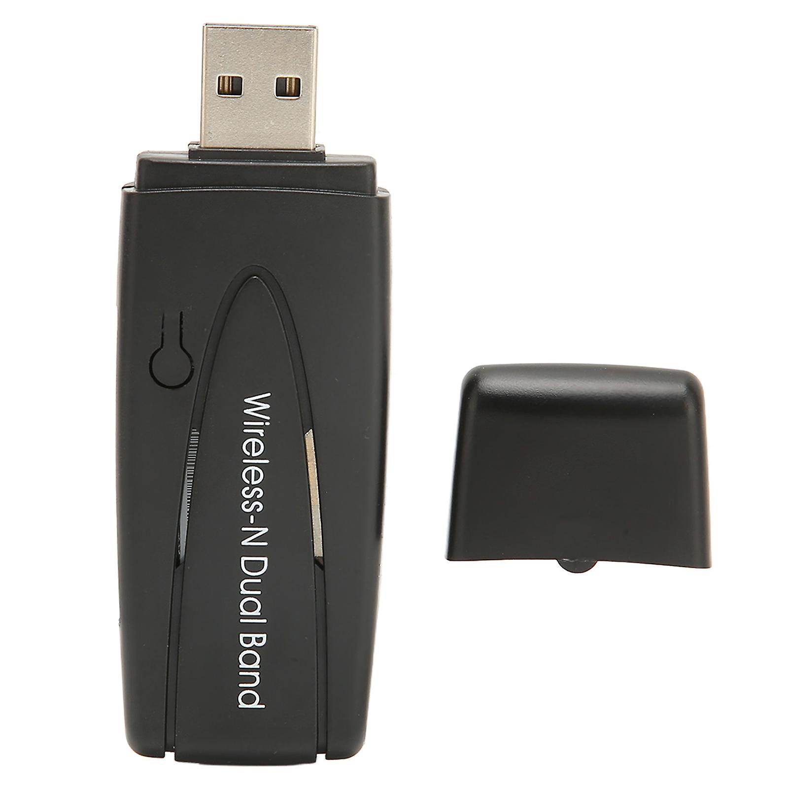 WiFi-Adapter Dualband-Dual-Antenne 2,4 Hz 5 GHz 600 Mbit/s USB-Wireless-Netzwerkadapter für Windows XP 7 8 8,1 10 11