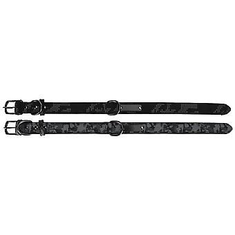 2 Pz Collare Per Cani Camouflage Cinturino Riflettente Fodera Confortevole Con Tag ID In BiancoNero/Grigio Modello Dirompente L