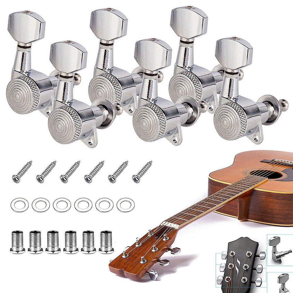 3R3L Guitar String Inline Tuning Pegs Locking Tuners Keys Machine Heads Chrome