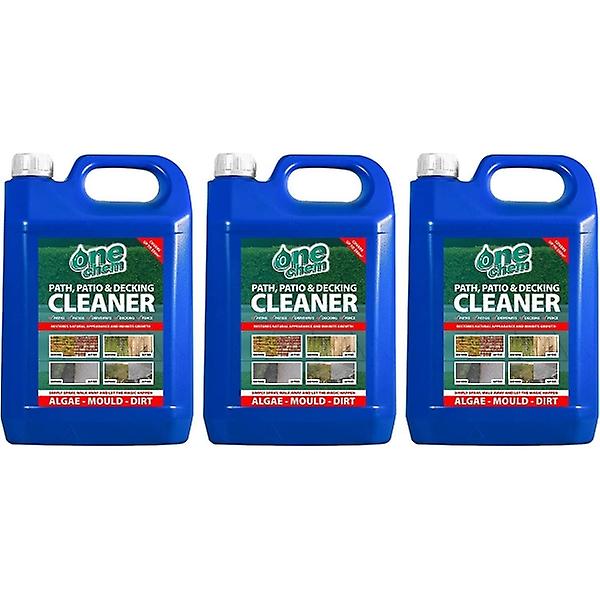 Patio Path Cleaner Concentrate 3 x 5L Mould Algae Remover by One Chem