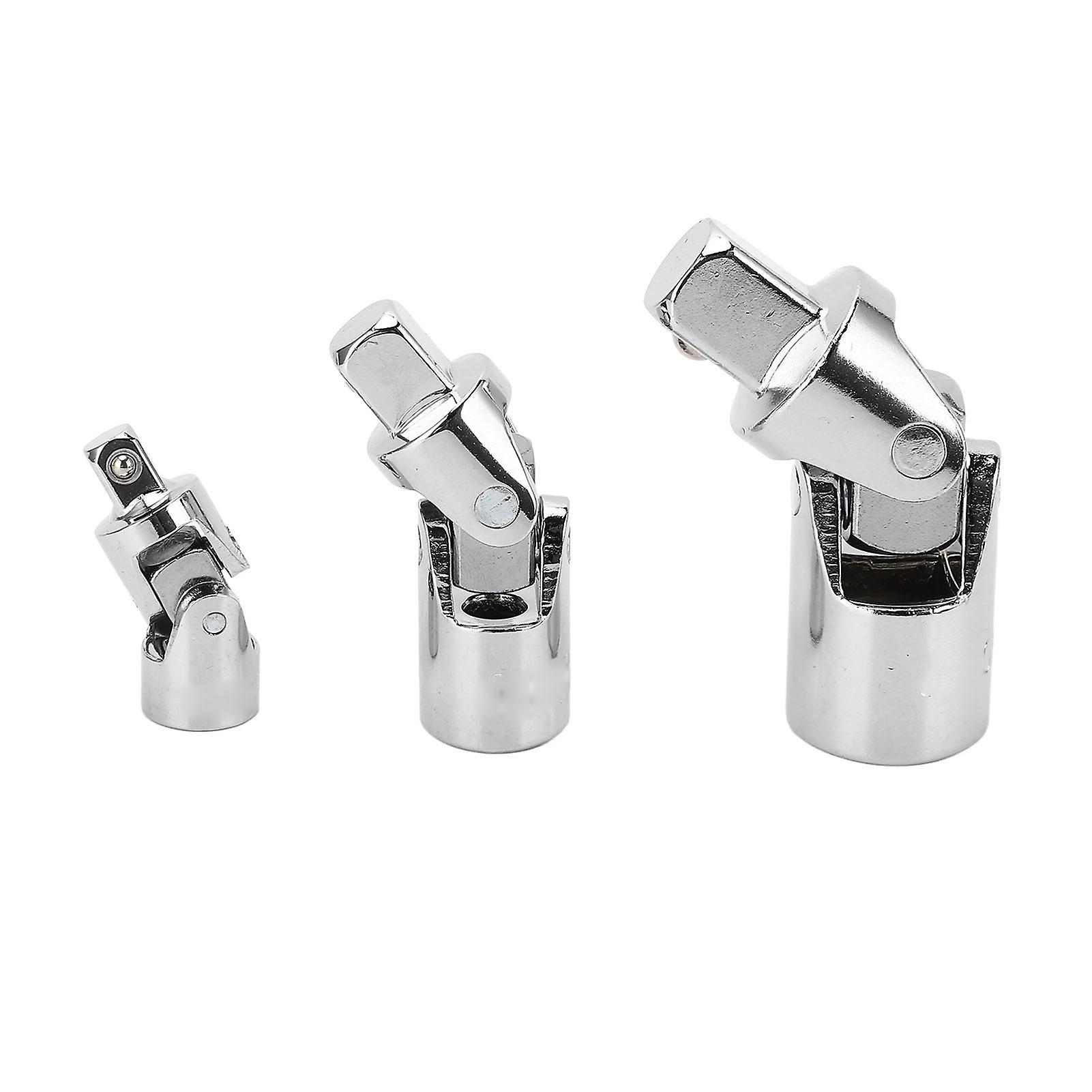 3-Piece Socket Adapters, Rotating Universal Joint Set for Power Drill, Ratchet Wrench 1/4 in, 3/8 in, 1/2 in