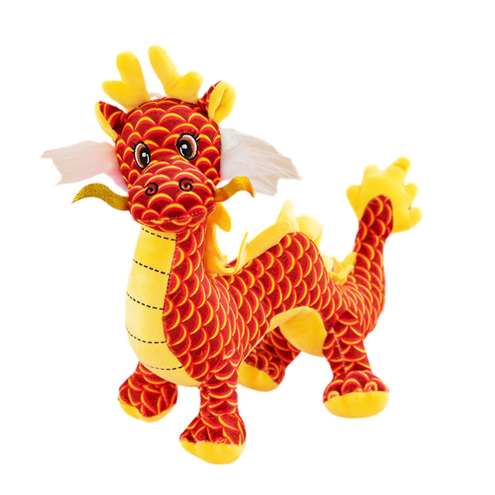 Neujahrsdrache-Maskottchen-Simulationsdrachenpuppe Zodiac Dragon Plüschtier