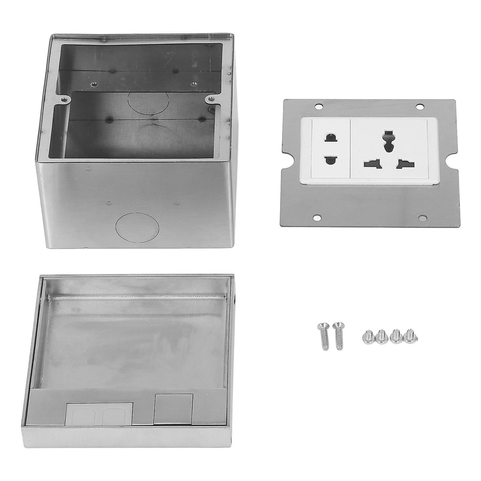 Multi-port recessed power outlet, concealed panel, universal power outlet, 250V AC