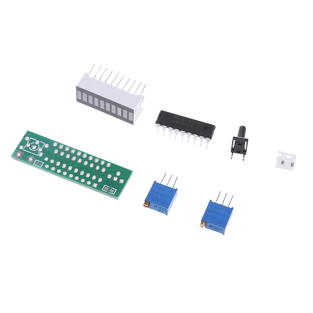 Battery Power LED Bar Display Module Kits 10 Segments DIY LM3914 Kits red