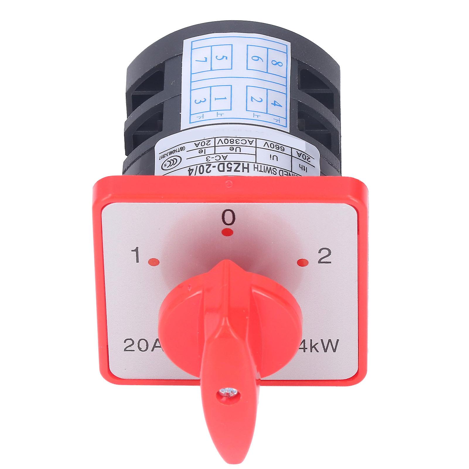 2 Pole 3 Position Cam Changeover Control Selector Switch for AC380V Motor