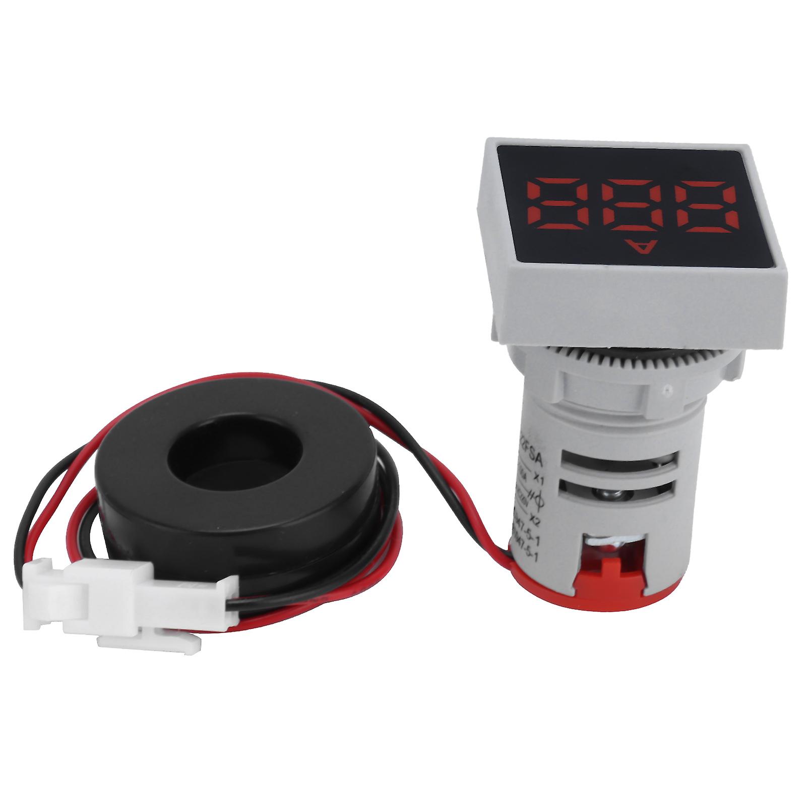 Digital Current Meter Matte Panel Ammeter Signal Indicator Light AC 220V AD16?22FSARed