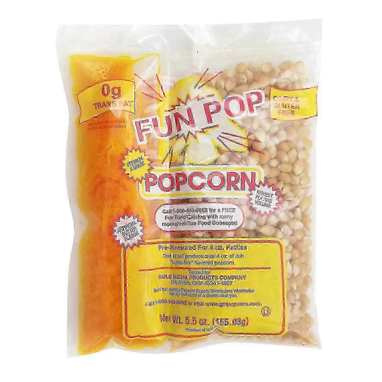 Gold Medal Funpop Popcorn Kits Pack, 36 Ea