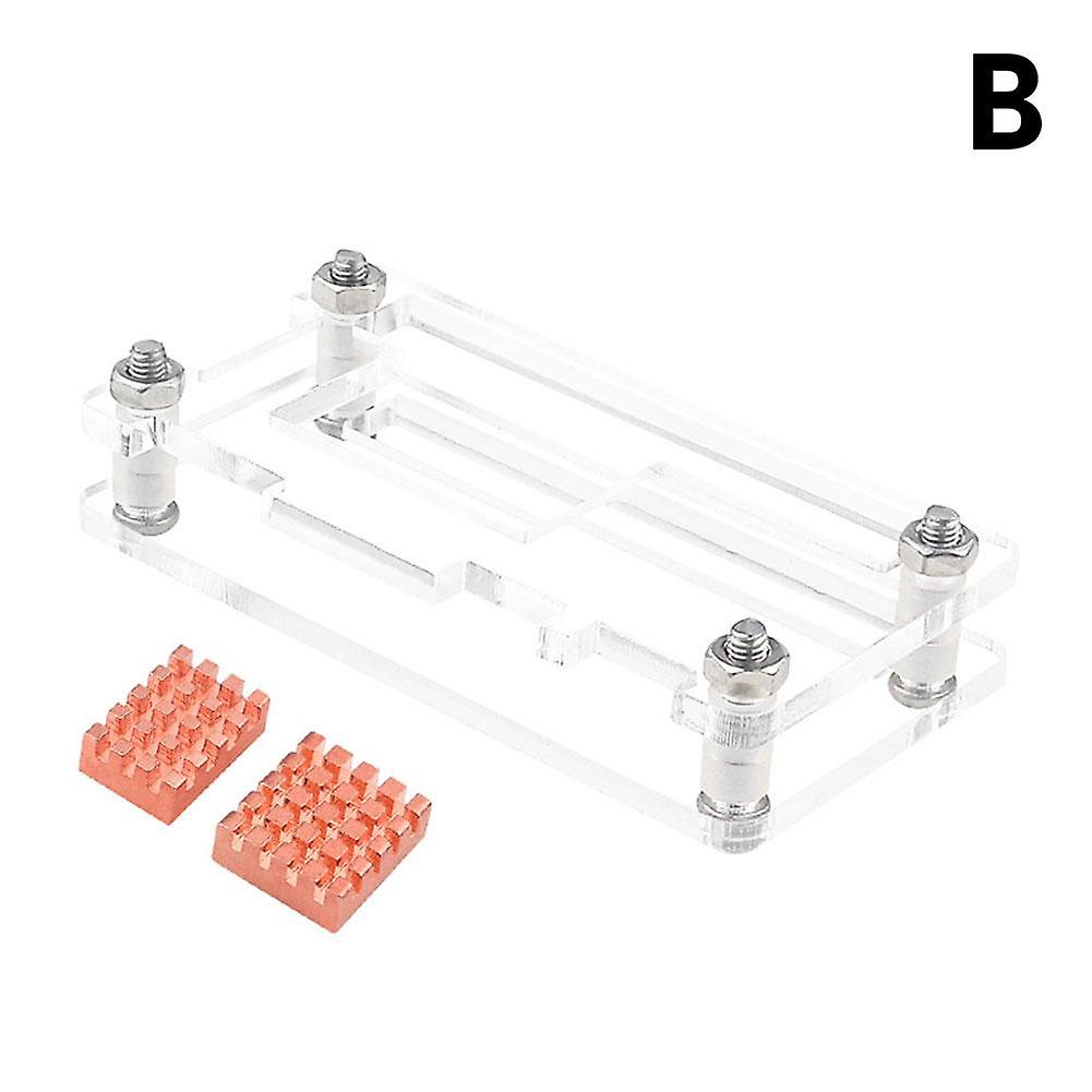 For Raspberry Pi Zero 2 W Case with Copper Heatsinks Transparent Acrylic Shell for Optimal Cooling