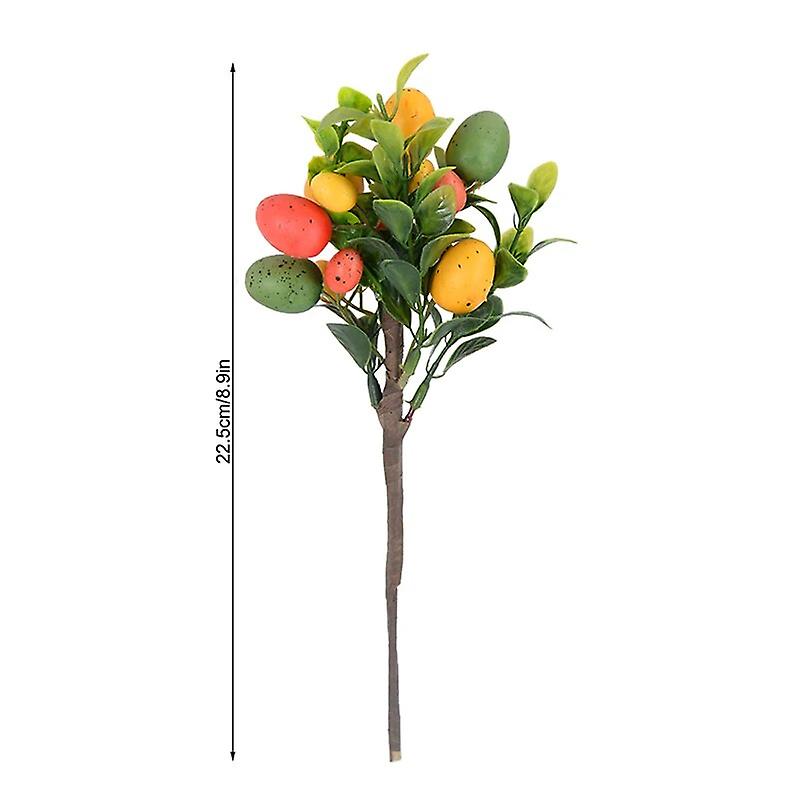 3/1 st Påskägg Trädgren Färgglad Målning Skum Ägg Konstgjorda Blommor 2024 Vår Påsk Hem Vas Dekoration Falsk Växt