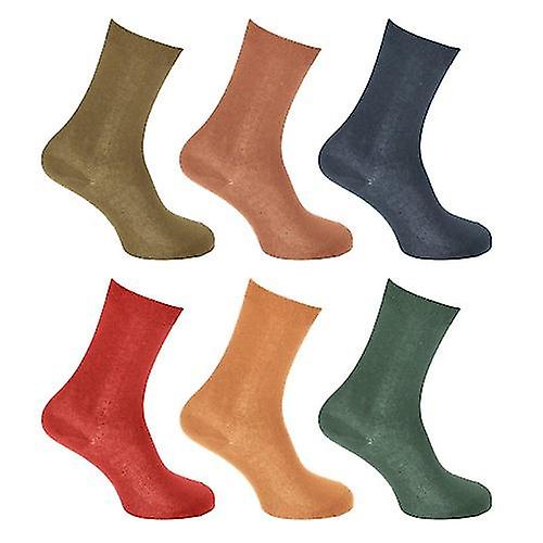 Ladies/Womens Thermal Viloft Non Elastic Boot Socks (Pack Of 6)