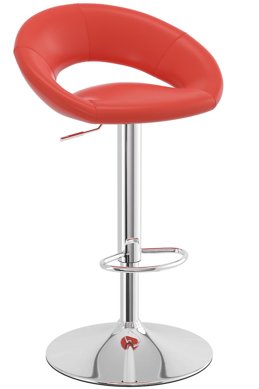 Serene Red Breakfast Bar Stool Height Adjustable