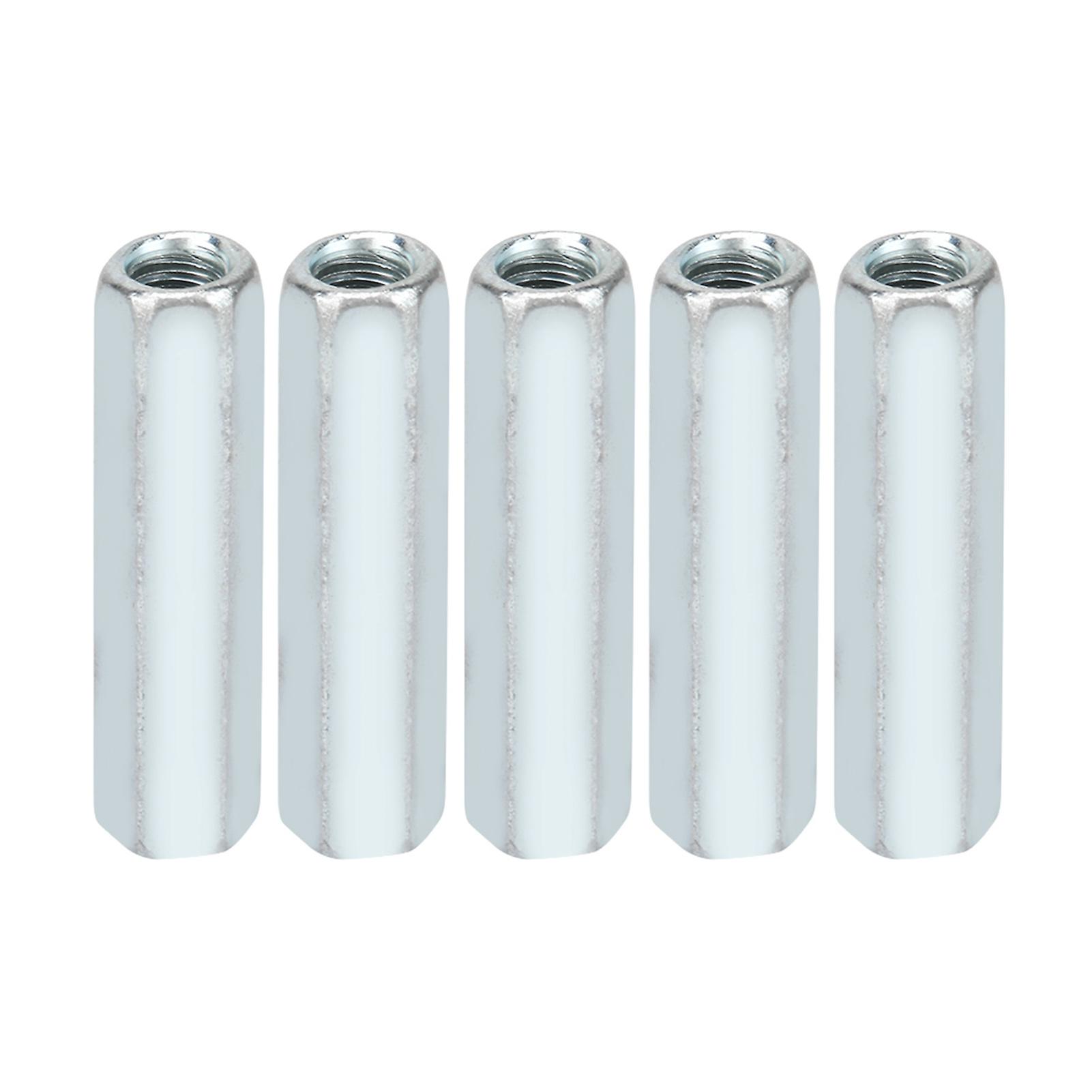 5pcs M6 * 40 Long Rod Nut Hex Hexagonal Sleeve Nut Standoff Threaded Fasteners