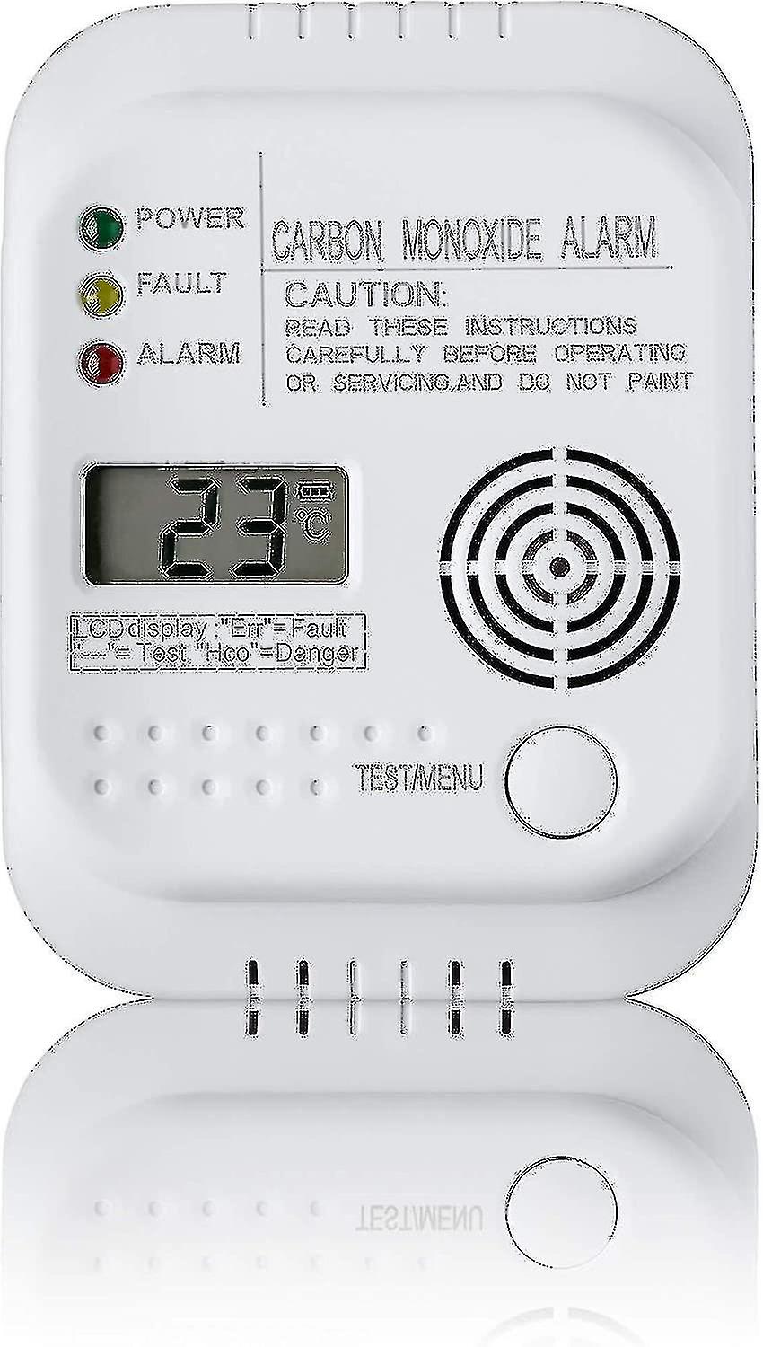 Portable Carbon Monoxide Detector Battery Powered Gas Detector with Display and Thermometer