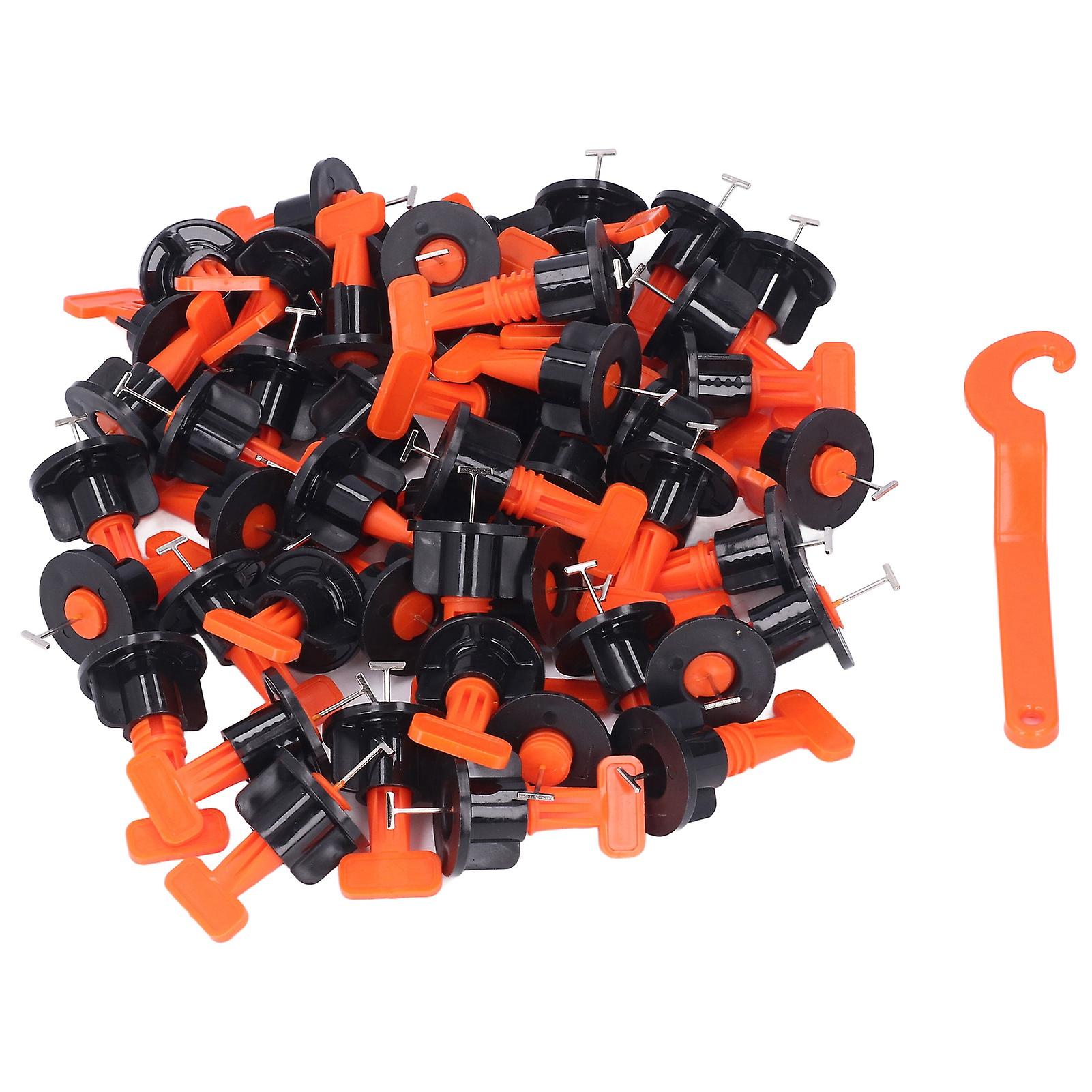 Tile Leveling System Kit Reusable 1pcs Wrench 50pcs Tile Leveler 100pcs Cross Tile Installation Tools