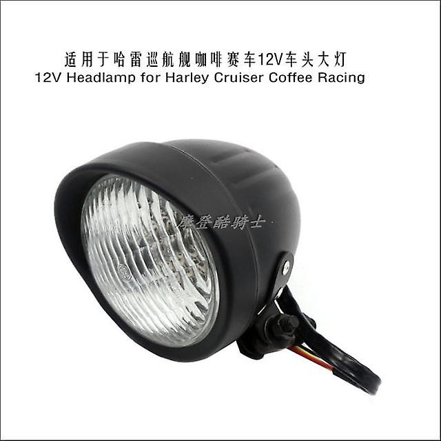 Suitable for Harley Cruiser Cafe Racing Retro LED Headlights 12V Headlights