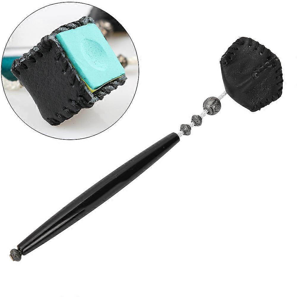 Snooker Billiard Pool Chalk Holder Pricker Cue Table Accessory (black)