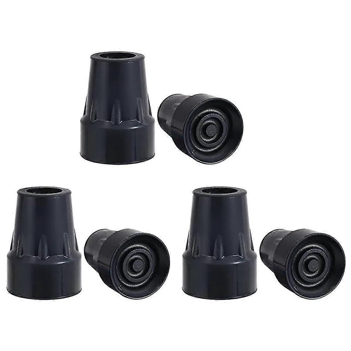 Crutch Tips, 7/8Inch Heavy Duty Non-Slip Rubber Cane Tips, Replacement Cane Foot Caps, Crutch Pads