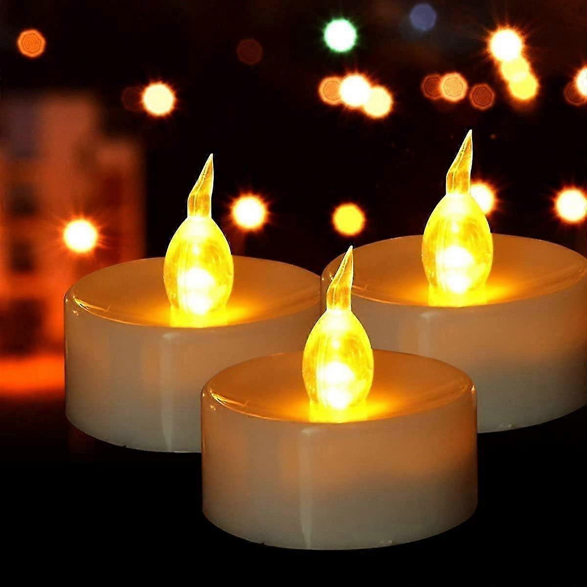 Tea Lights, 50 Pack Flameless Led Candles, Battery Operated, Long Lasting Tealight For Wedding,holiday,party