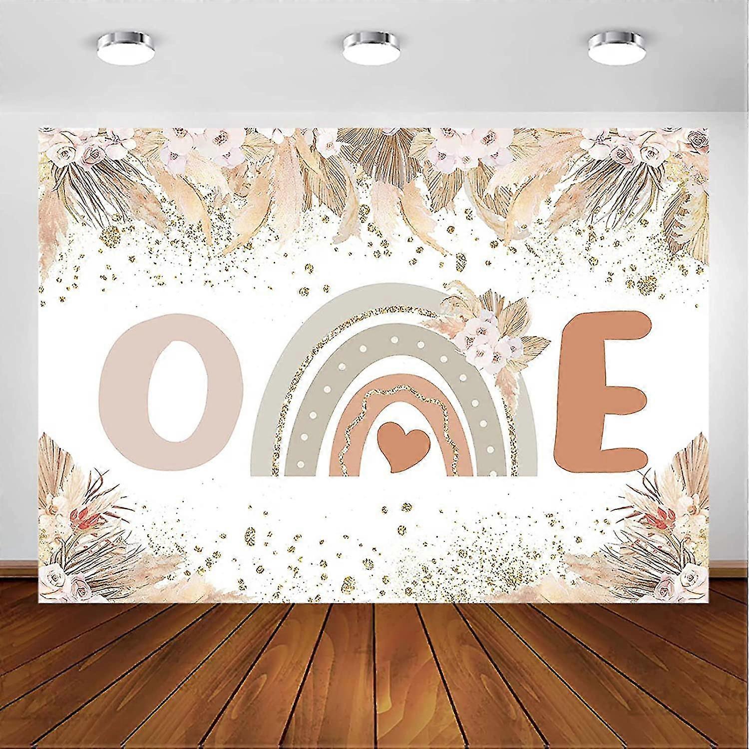 Boho Rainbow Birthday Party Backdrop