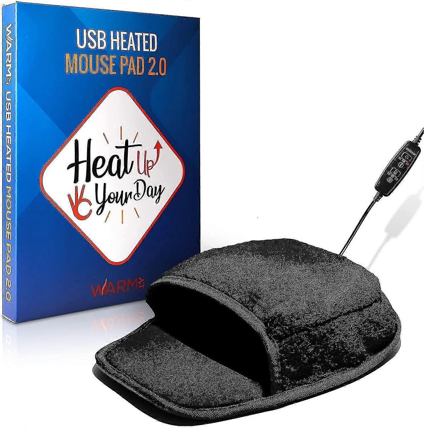 Heated Computer Mouse Pad Hand Warmer: Usb Hand Warmer Compatible With Computer | Removable Heating Element | 3 Temperature