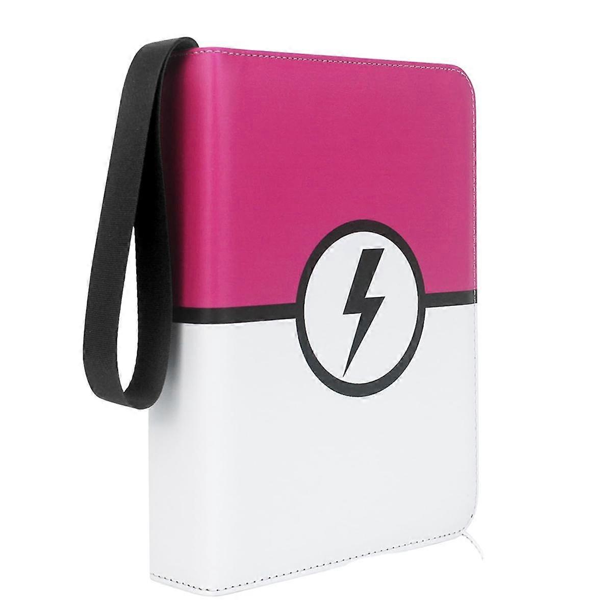 Trading Card Binder with 50 Removable Sleeves - Can Hold 400 Cards, Premium Card Holder Folders, Card Album Rose Red