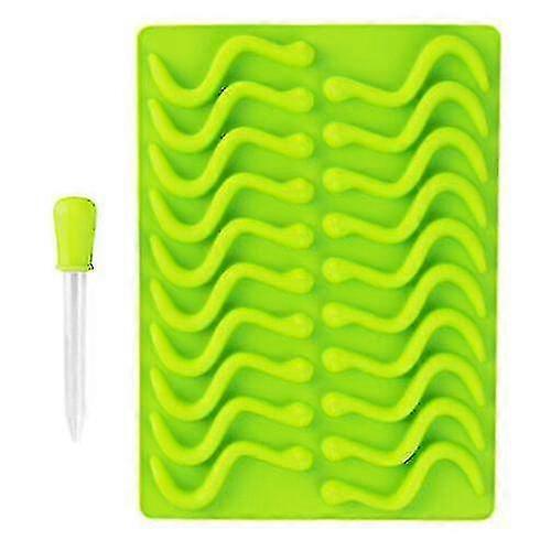 Silicone Gummy Worm Mold Candy Sugercarft Baking Molds With Dropper Tool Cp A Yu
