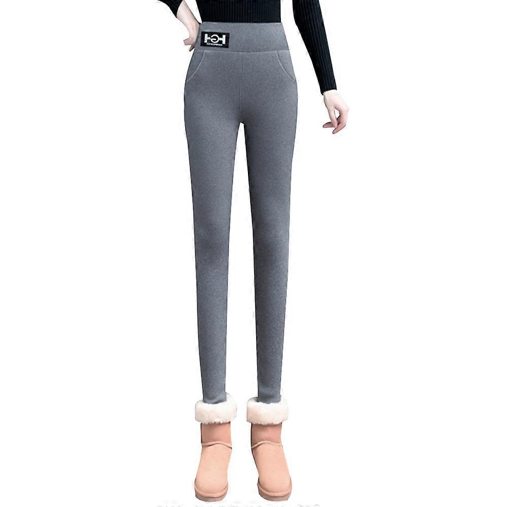Winter high waisted stretch thick cashmere thermal pants