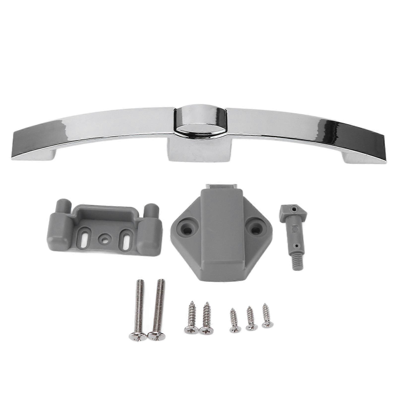 RV Push Button Pull Handle Latch Lock Arc Form Glänzend Silber für Caravan Truck Camper YEMAA