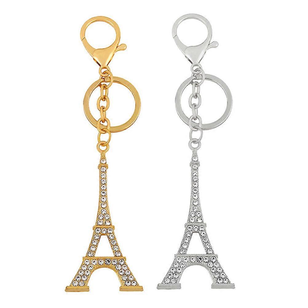 2pcs Eiffel Tower Hanging  Keychain