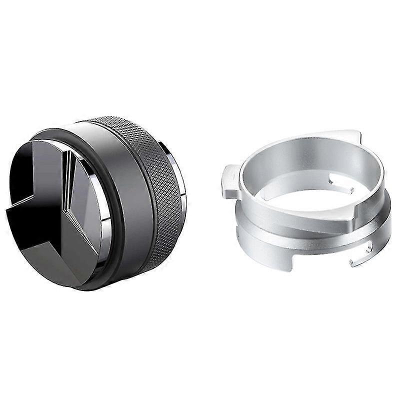 Coffee Powder Ring,54mm Espresso Dosing Funnel Universal Silver