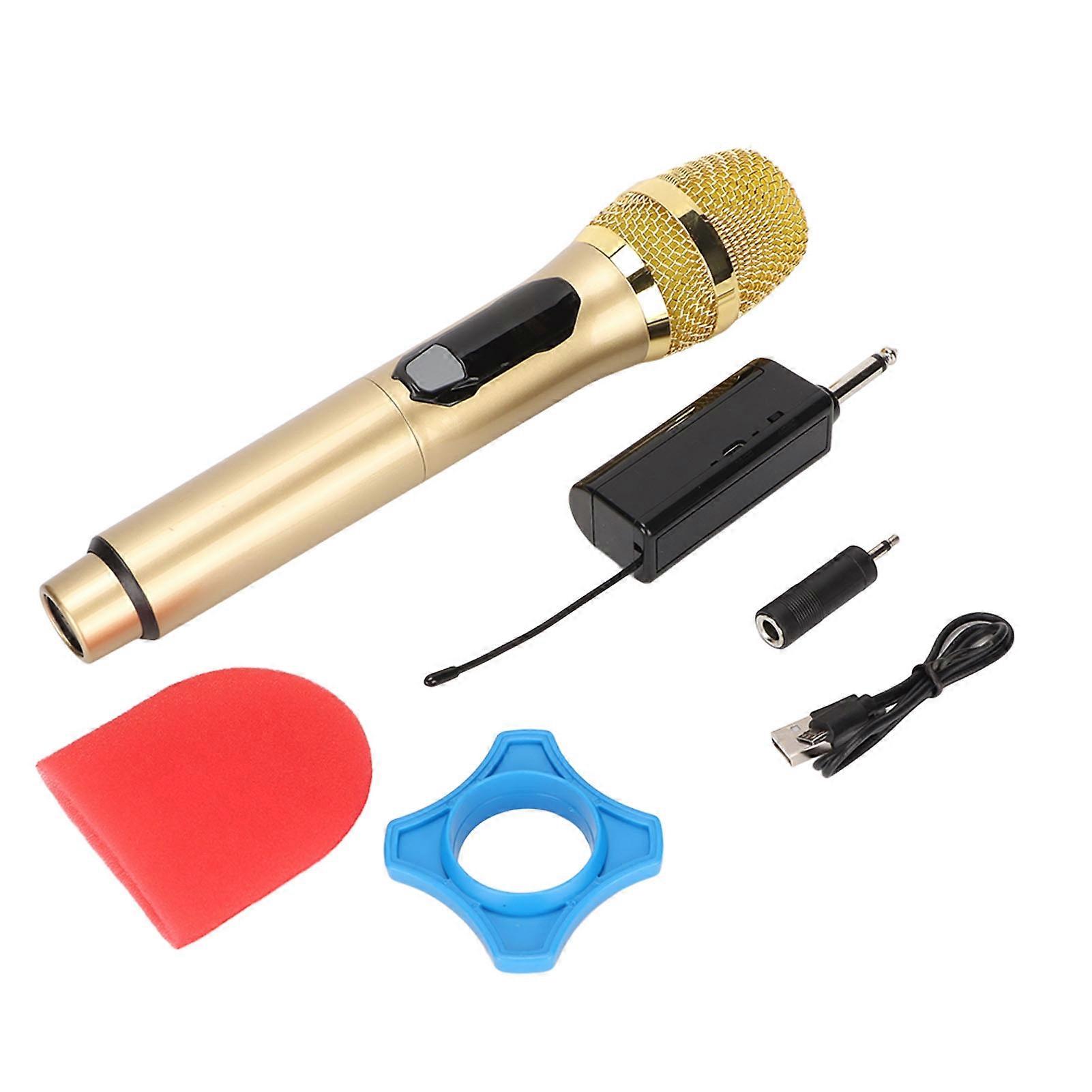 Home Wireless Microphone 1 for 1 30Hz To 20KHz Handheld Microphone with LED Screen for Outdoor Home Conference Or NO.6823