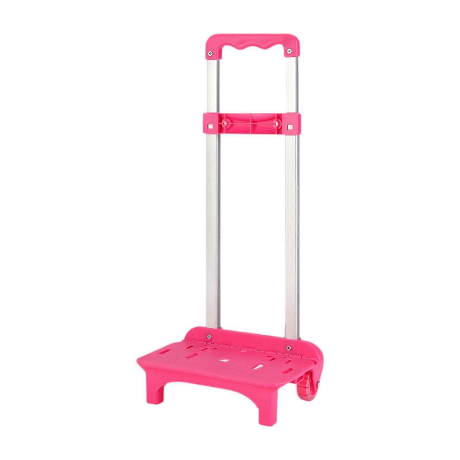 Foldable Hand Truck with Two Wheels Moving Cart for Shopping Multifunctional Pink