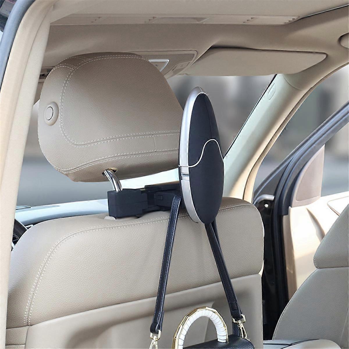 MACHSWON Car Headrest Hanger Hook - Retractable Stainless Steel Coat Hanger For Car Seats