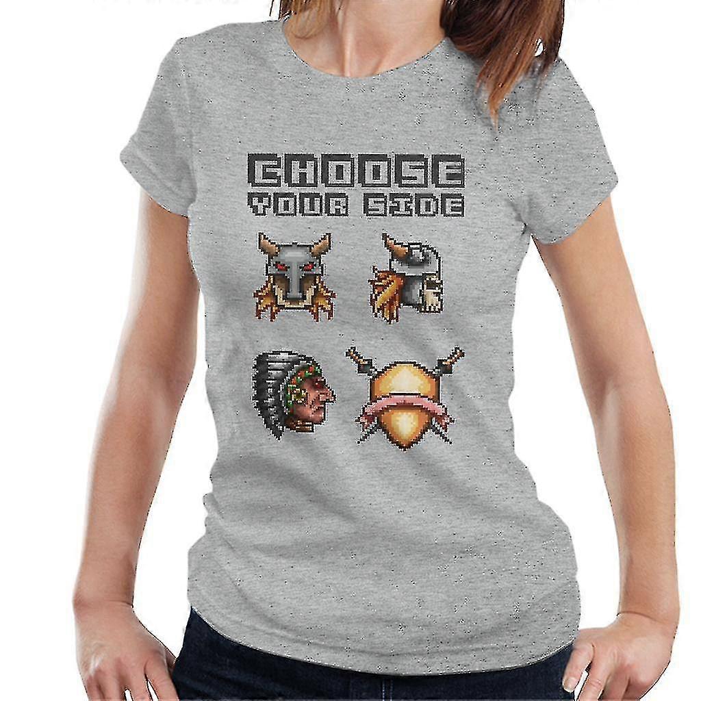 Retro Pixel Choose Your Side Dames T-shirt