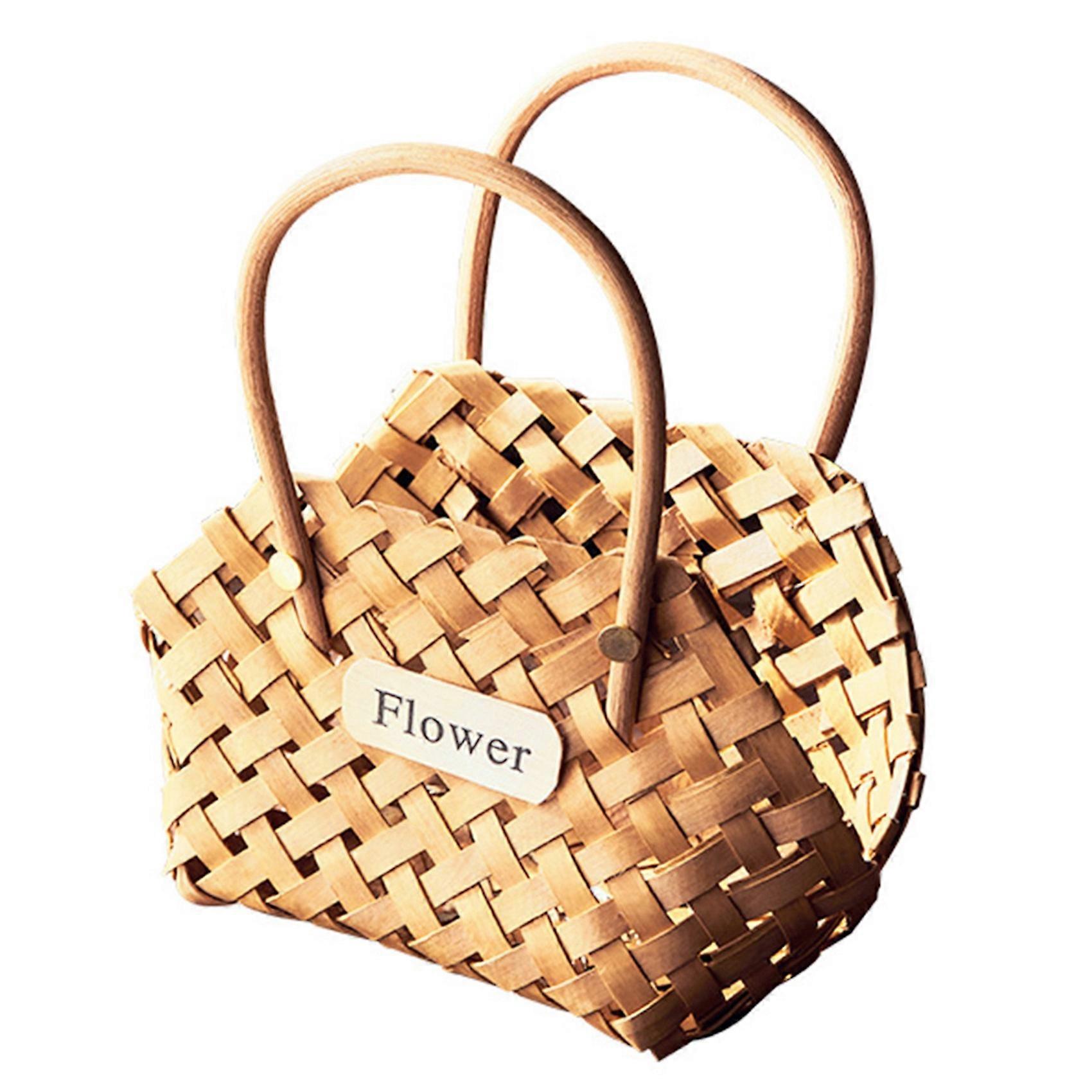 Basket Wicker or Bamboo Baskets for Flowers Bamboo Basket Wicker Baskets Decorative Flower Girl Bas